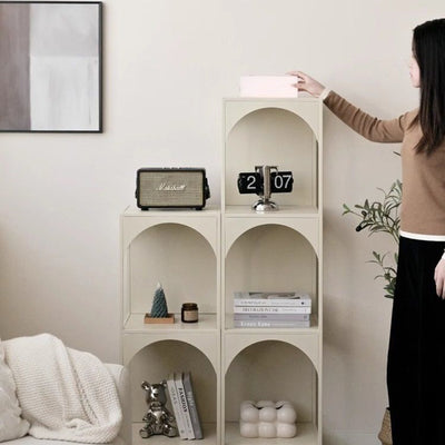 Estanterías Abiertas Modernas Minimalistas de Cubo de Acero al Carbono de 2/3 Niveles con 4 Patas para Oficina en Casa 