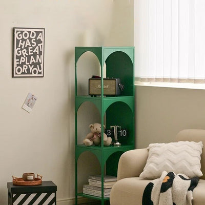 Estanterías Abiertas Modernas Minimalistas de Cubo de Acero al Carbono de 2/3 Niveles con 4 Patas para Oficina en Casa 