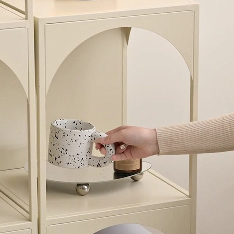 Estanterías Abiertas Modernas Minimalistas de Cubo de Acero al Carbono de 2/3 Niveles con 4 Patas para Oficina en Casa 