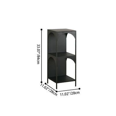 Estanterías Abiertas Modernas Minimalistas de Cubo de Acero al Carbono de 2/3 Niveles con 4 Patas para Oficina en Casa 