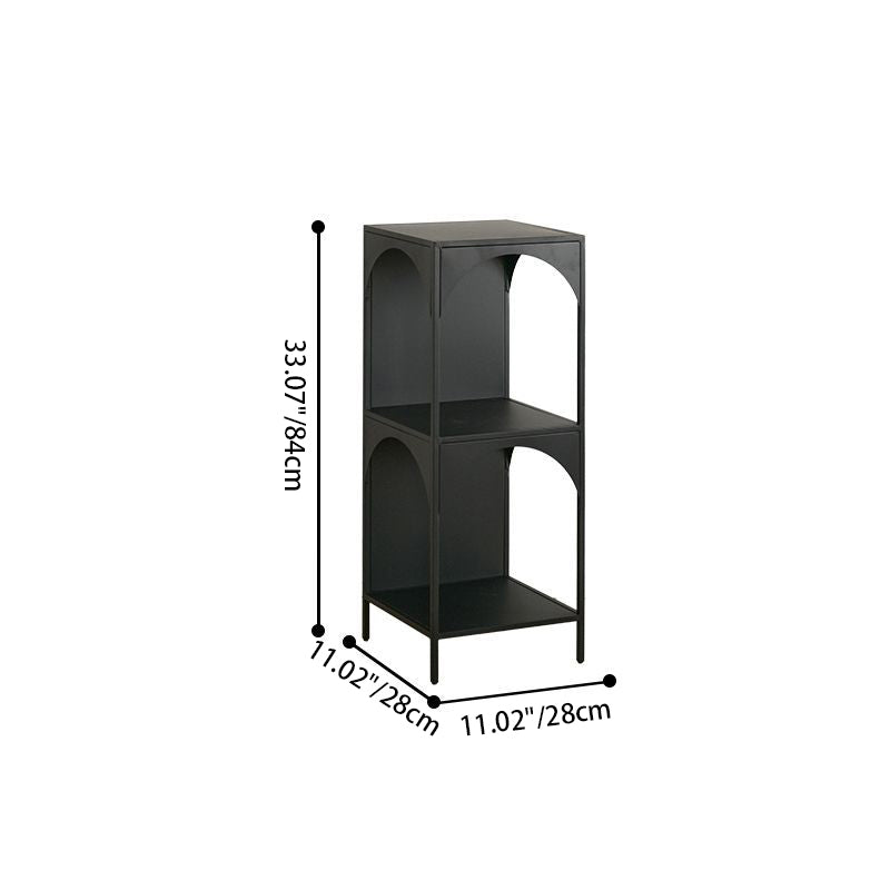 Estanterías Abiertas Modernas Minimalistas de Cubo de Acero al Carbono de 2/3 Niveles con 4 Patas para Oficina en Casa 