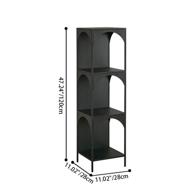 Estanterías Abiertas Modernas Minimalistas de Cubo de Acero al Carbono de 2/3 Niveles con 4 Patas para Oficina en Casa 