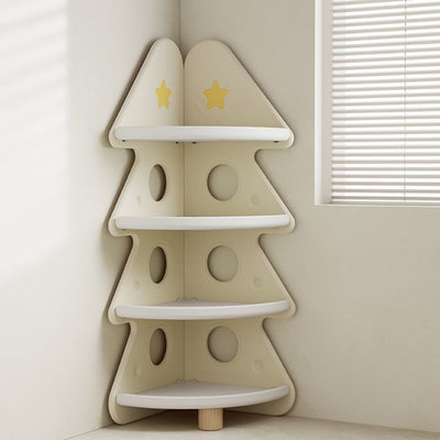 رفوف كتب من البولي إيثيلين عالي الكثافة بشكل شجرة عيد الميلاد الحديثة البسيطة 4 طبقات للمكتب المنزلي 