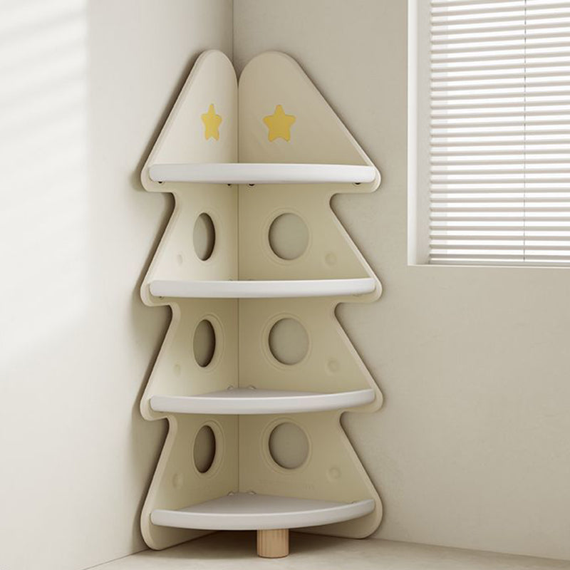 رفوف كتب من البولي إيثيلين عالي الكثافة بشكل شجرة عيد الميلاد الحديثة البسيطة 4 طبقات للمكتب المنزلي 
