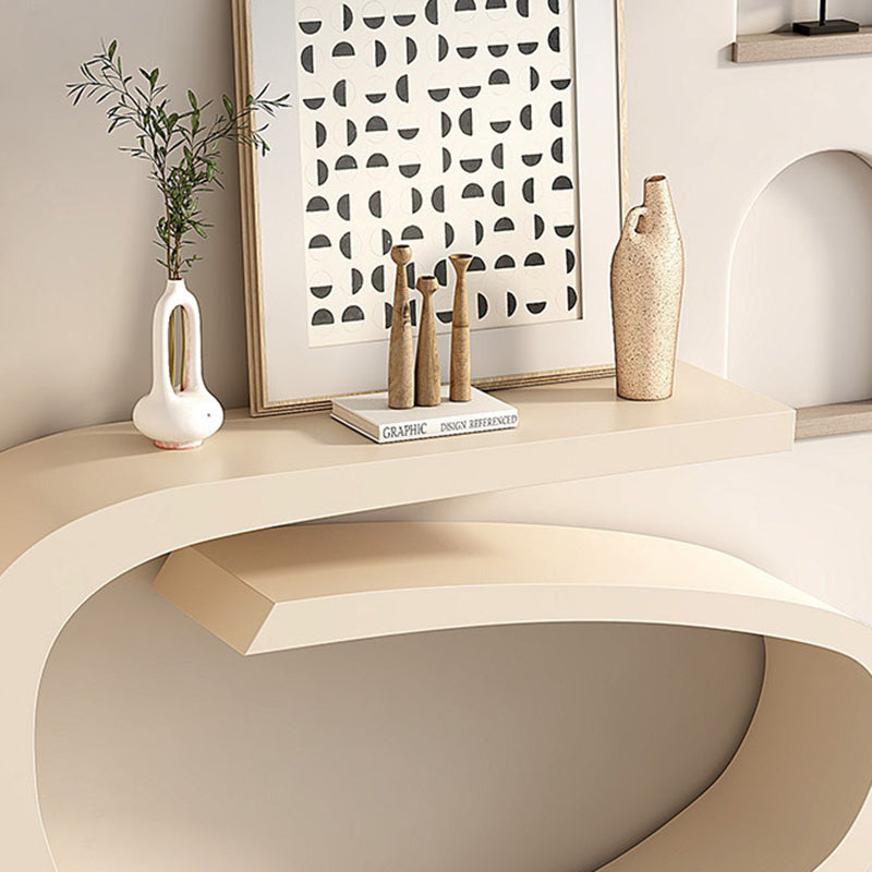 Modern Minimalist Curved Carbon Steel End Table With Rounded Corners For Living Room