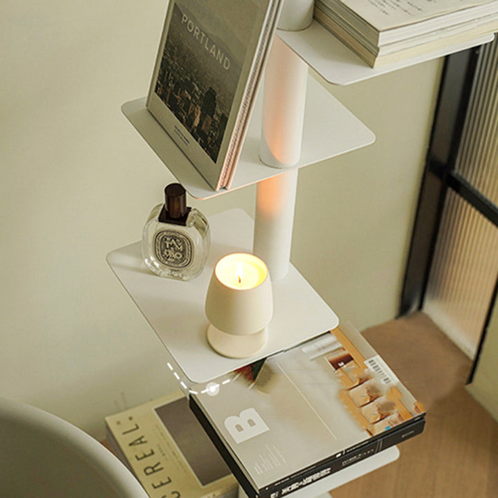 Estanterías de Hierro Modernas Minimalistas con Diseño Giratorio para Oficina en Casa 