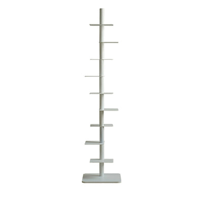 Modern Minimalist Column Iron Bookshelves Rotatable Design For Home Office