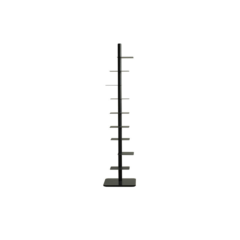 Modern Minimalist Column Iron Bookshelves Rotatable Design For Home Office