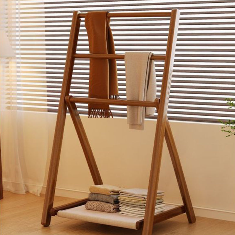 Modern Minimalist Triangular Structure Rounded Edges Bamboo Display Rack For Living Room