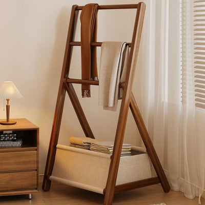 Modern Minimalist Triangular Structure Rounded Edges Bamboo Display Rack For Living Room