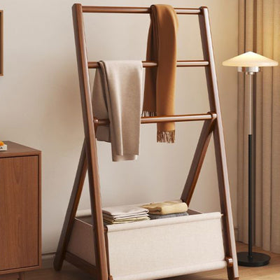 Modern Minimalist Triangular Structure Rounded Edges Bamboo Display Rack For Living Room