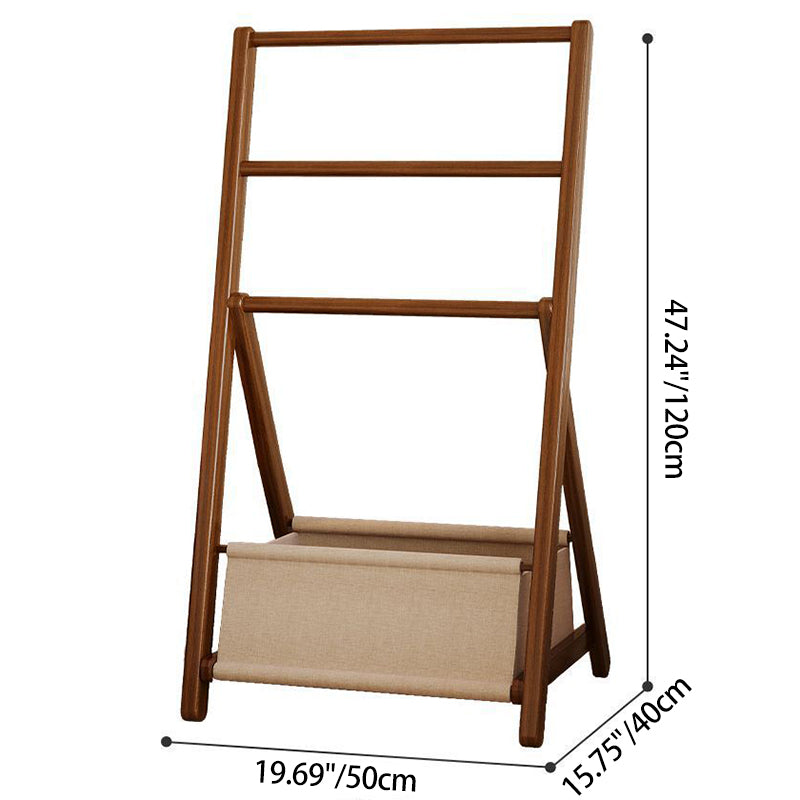Modern Minimalist Triangular Structure Rounded Edges Bamboo Display Rack For Living Room