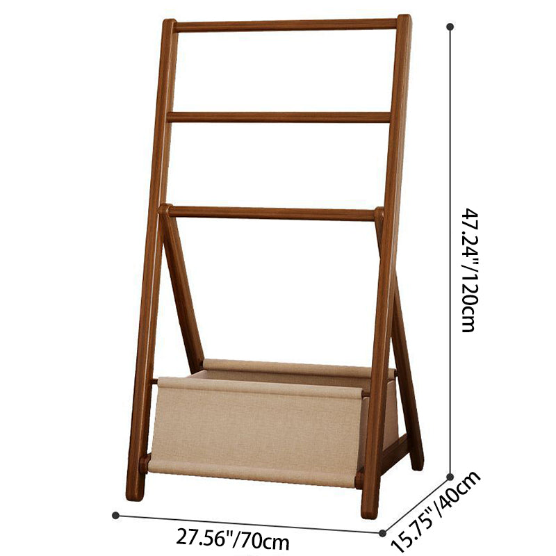 Modern Minimalist Triangular Structure Rounded Edges Bamboo Display Rack For Living Room