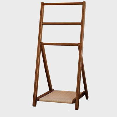 Modern Minimalist Triangular Structure Rounded Edges Bamboo Display Rack For Living Room