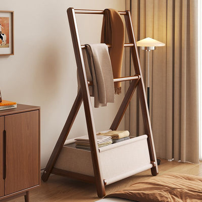 Modern Minimalist Triangular Structure Rounded Edges Bamboo Display Rack For Living Room