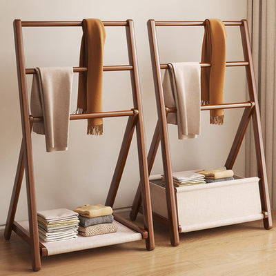 Modern Minimalist Triangular Structure Rounded Edges Bamboo Display Rack For Living Room