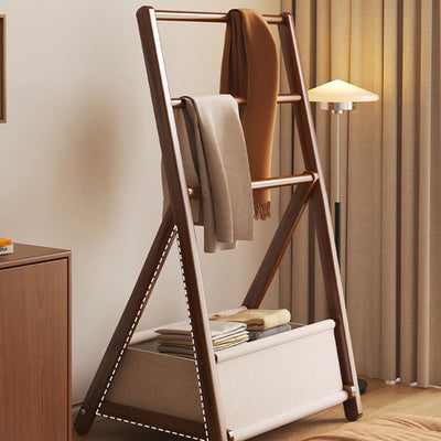 Modern Minimalist Triangular Structure Rounded Edges Bamboo Display Rack For Living Room