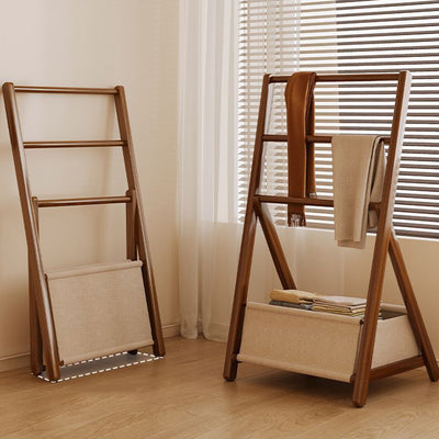 Modern Minimalist Triangular Structure Rounded Edges Bamboo Display Rack For Living Room