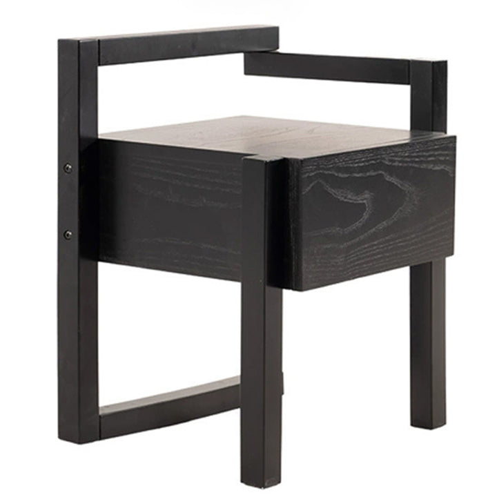 Table de chevet rectangulaire minimaliste moderne en bois massif, 3 pieds, 1 tiroir, pour chambre à coucher 