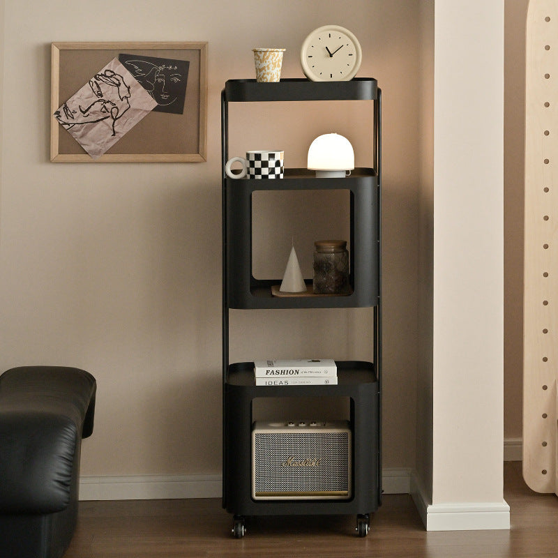 Modern Minimalist Cube Cold-Rolled Steel Bookshelves 5-Tier Movable For Home Office