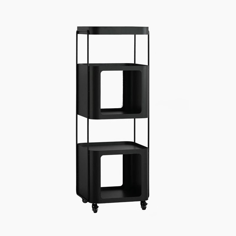 Modern Minimalist Cube Cold-Rolled Steel Bookshelves 5-Tier Movable For Home Office