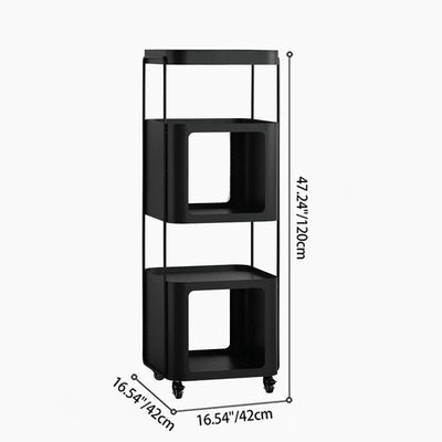 Modern Minimalist Cube Cold-Rolled Steel Bookshelves 5-Tier Movable For Home Office