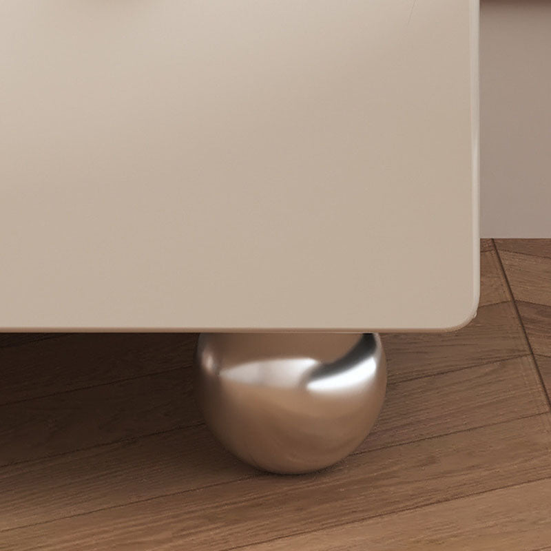 Modern Minimalist Rectangular Medium Density Fiberboard Nightstand 2-Drawer For Bedroom