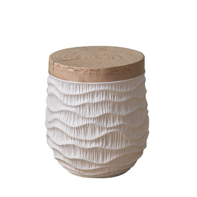 Modern Minimalist Round Magnesium Oxide End Table For Living Room