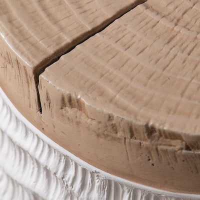 Modern Minimalist Round Magnesium Oxide End Table For Living Room