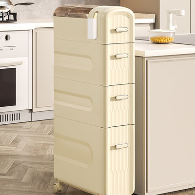 Modern Minimalist Rectangular Polypropylene Acrylonitrile Butadiene Styrene Polyethylene Terephthalate Storage Cabinet 2/3/4-Drawer For Kitchen