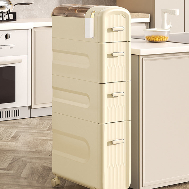 Modern Minimalist Rectangular Polypropylene Acrylonitrile Butadiene Styrene Polyethylene Terephthalate Storage Cabinet 2/3/4-Drawer For Kitchen