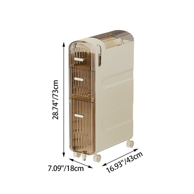 Modern Minimalist Rectangular Polypropylene Acrylonitrile Butadiene Styrene Polyethylene Terephthalate Storage Cabinet 2/3/4-Drawer For Kitchen