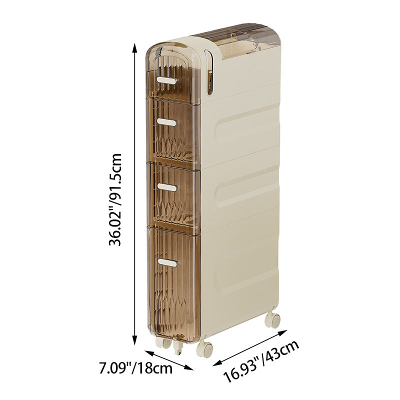 Modern Minimalist Rectangular Polypropylene Acrylonitrile Butadiene Styrene Polyethylene Terephthalate Storage Cabinet 2/3/4-Drawer For Kitchen