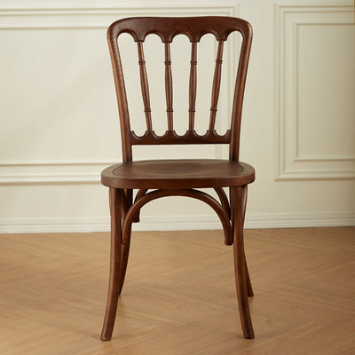 Modern Minimalist Oval Seat Solid Wood Resin Rattan Sponge Dining Chair Backrest For Dining Room