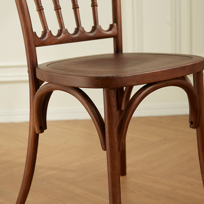 Modern Minimalist Oval Seat Solid Wood Resin Rattan Sponge Dining Chair Backrest For Dining Room