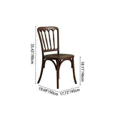 Modern Minimalist Oval Seat Solid Wood Resin Rattan Sponge Dining Chair Backrest For Dining Room