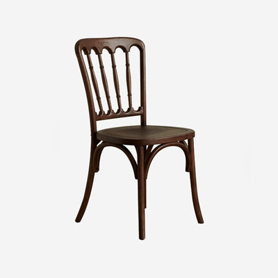 Modern Minimalist Oval Seat Solid Wood Resin Rattan Sponge Dining Chair Backrest For Dining Room