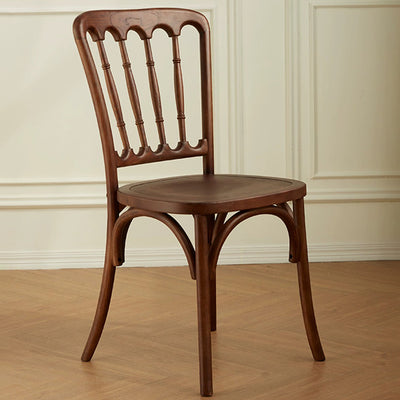 Modern Minimalist Oval Seat Solid Wood Resin Rattan Sponge Dining Chair Backrest For Dining Room