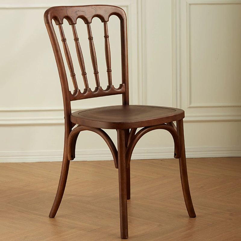 Modern Minimalist Oval Seat Solid Wood Resin Rattan Sponge Dining Chair Backrest For Dining Room