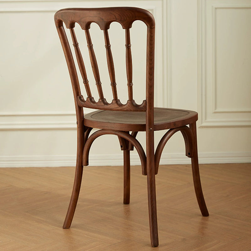 Modern Minimalist Oval Seat Solid Wood Resin Rattan Sponge Dining Chair Backrest For Dining Room
