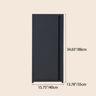 Modern Minimalist Rectangular Cold-Rolled Steel Storage Cabinet 3-Tier For Bedroom