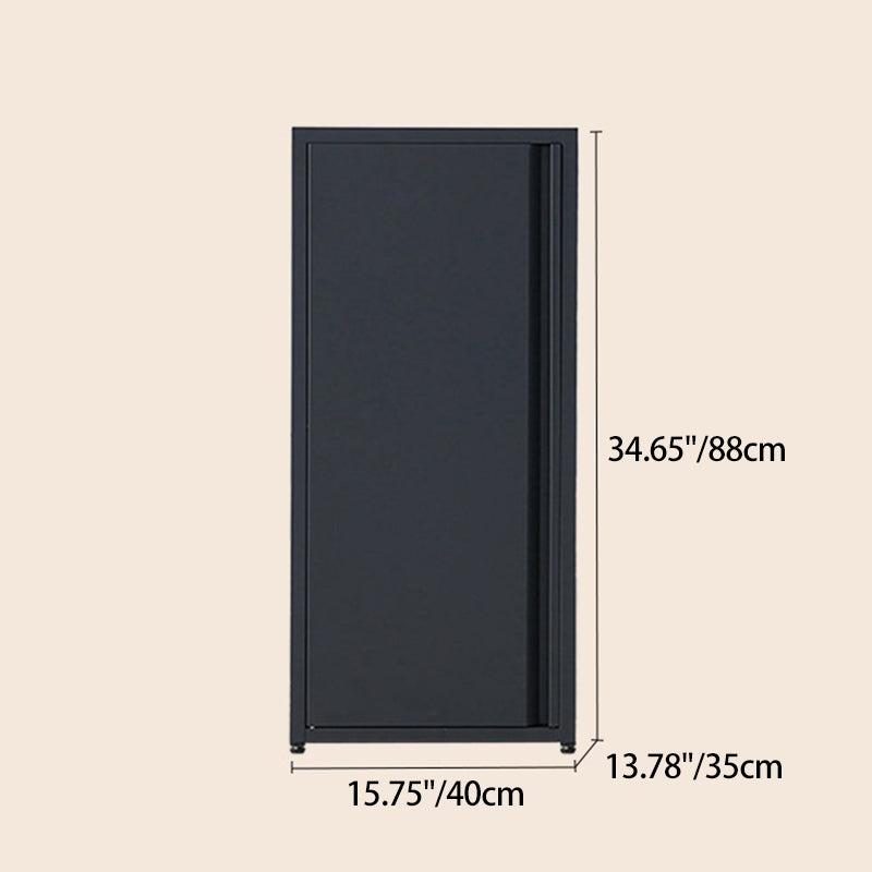Modern Minimalist Rectangular Cold-Rolled Steel Storage Cabinet 3-Tier For Bedroom