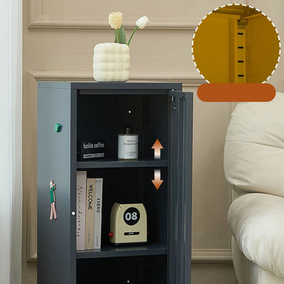 Modern Minimalist Rectangular Cold-Rolled Steel Storage Cabinet 3-Tier For Bedroom