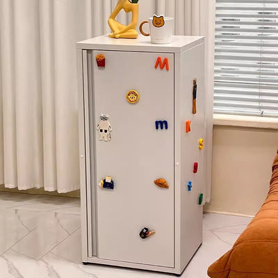 Modern Minimalist Rectangular Cold-Rolled Steel Storage Cabinet 3-Tier For Bedroom