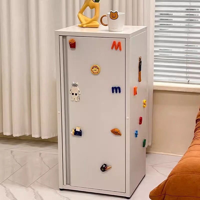 Modern Minimalist Rectangular Cold-Rolled Steel Storage Cabinet 3-Tier For Bedroom