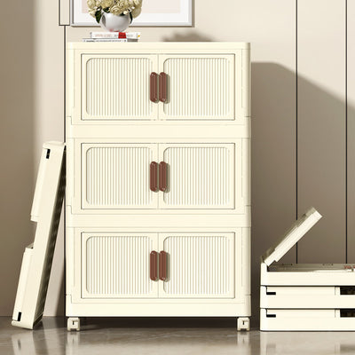 Modern Minimalist Rectangular Polypropylene Storage Cabinet 2/3/4/5-Drawer Movable For Bedroom
