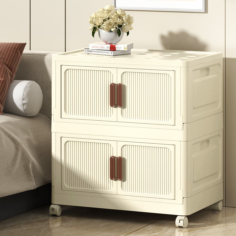 Modern Minimalist Rectangular Polypropylene Storage Cabinet 2/3/4/5-Drawer Movable For Bedroom