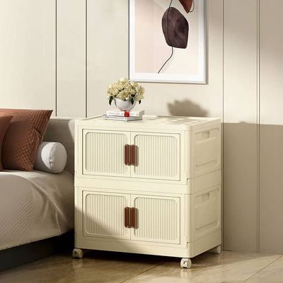 Modern Minimalist Rectangular Polypropylene Storage Cabinet 2/3/4/5-Drawer Movable For Bedroom