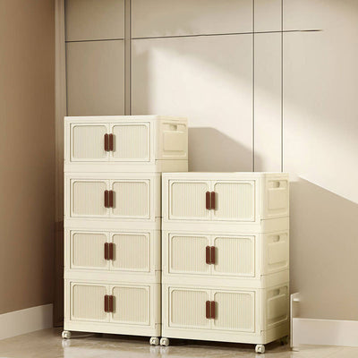 Modern Minimalist Rectangular Polypropylene Storage Cabinet 2/3/4/5-Drawer Movable For Bedroom