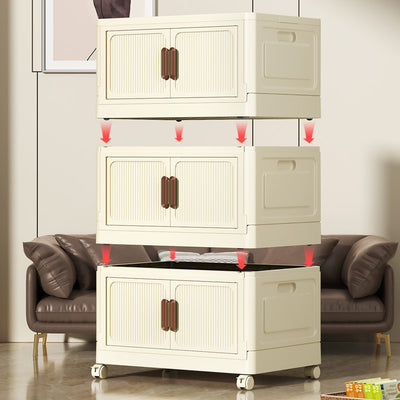 Modern Minimalist Rectangular Polypropylene Storage Cabinet 2/3/4/5-Drawer Movable For Bedroom